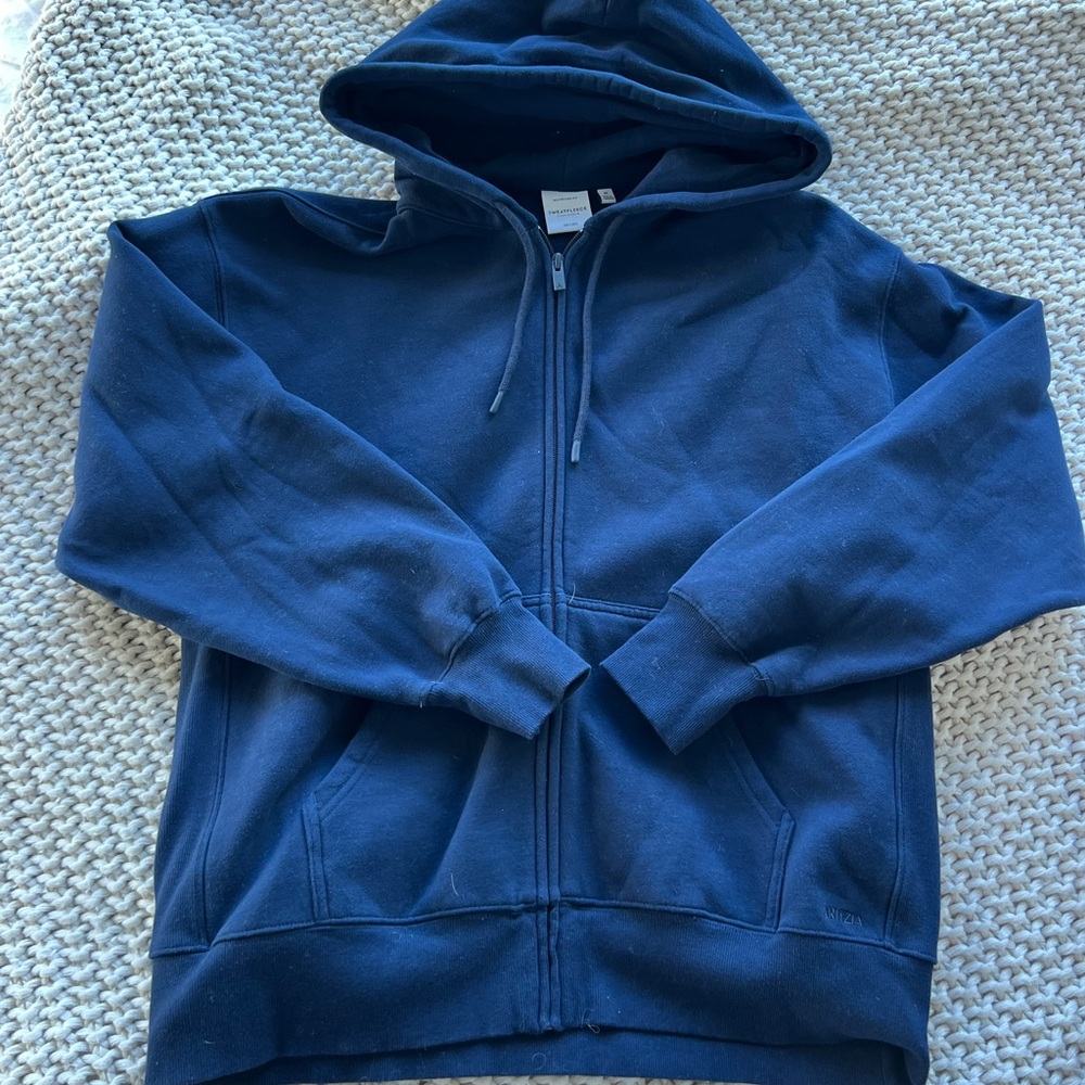 Aritzia Dark Blue Sweatfleece Hoodie